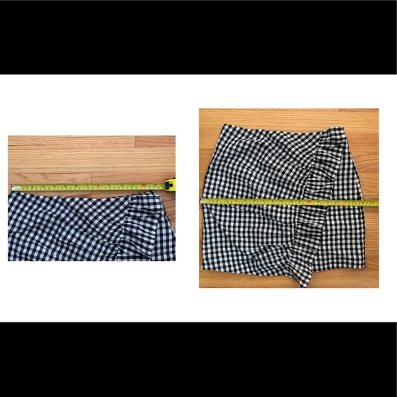 Lovers + Friends x REVOLVE Lisa Skirt in Black @ White Gingham Size Small - Picture 8 of 8